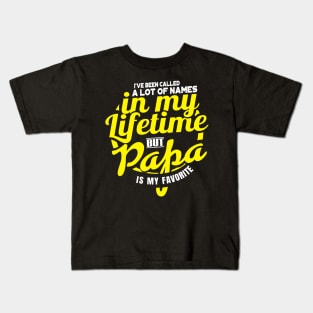 'Papa Is My Favorite' Cool Father's Day Gift Kids T-Shirt